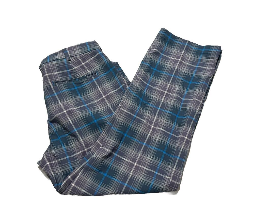 Nike Golf Dri-Fit Tour Performance Tech Golf Pants Mens 34x30 Tartan Plaid